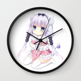 Miss Kobayashi's Dragon Maid Kanna Waifu Chibi Wall Clock