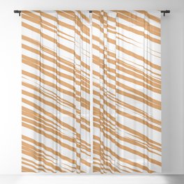  Pumpkin stripes background Sheer Curtain