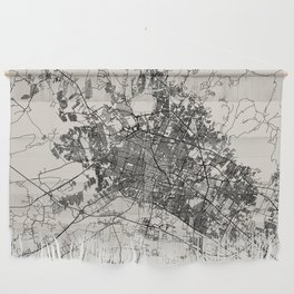 Léon, France. City Map. Black and White. Minimal Wall Hanging