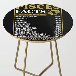 Pisces Star Sign Gift Facts Side Table