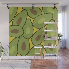 Avo - Minimalistic Avocado Design Pattern Wall Mural