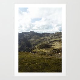 Austrias Mountains during a hike Art Print
