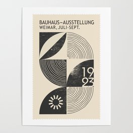 Bauhaus Geometric Pattern Poster