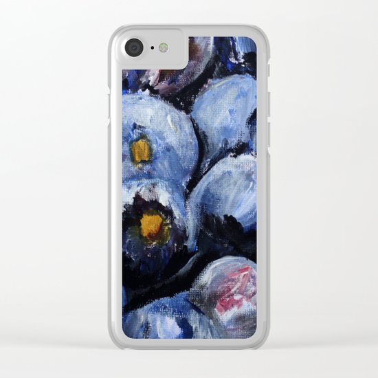 Blueberries - Still Life In Acrylics Original Fine Art Clear iPhone Case