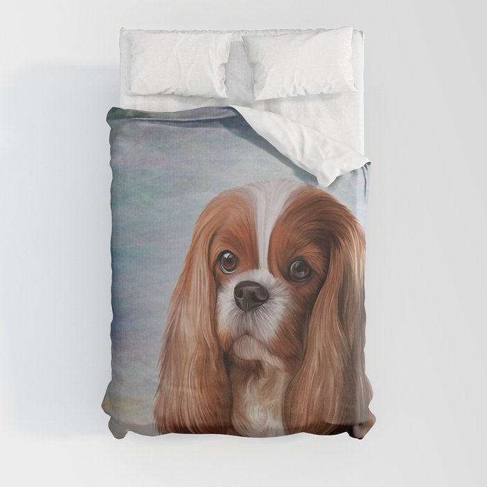 Cavalier king charles spaniel duvet cover sales