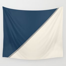 Navy and Almond Abstract Wall Tapestry