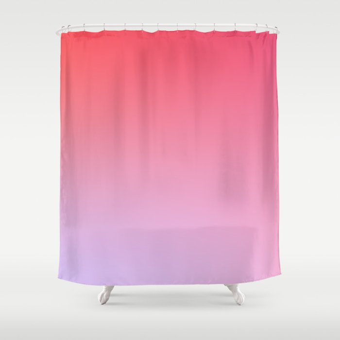 10  Red Gradient Aesthetic 220521 Valourine Digital  Shower Curtain