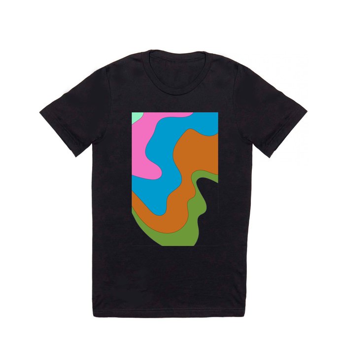 Liquid - Colorful Retro Fluid Summer Vibes Beach Design Rainbow Pattern II T Shirt
