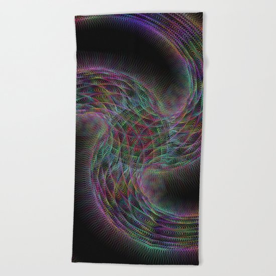 Triple magic galaxy Beach Towel