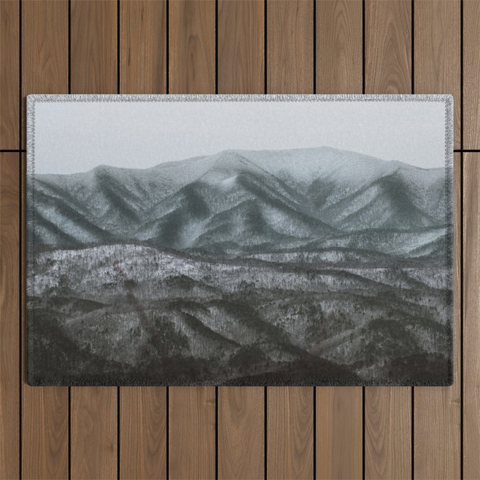 Snow On The Mountain 3 Outdoor Rug