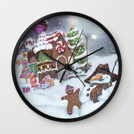 Snowy Christmas  Wall Clock