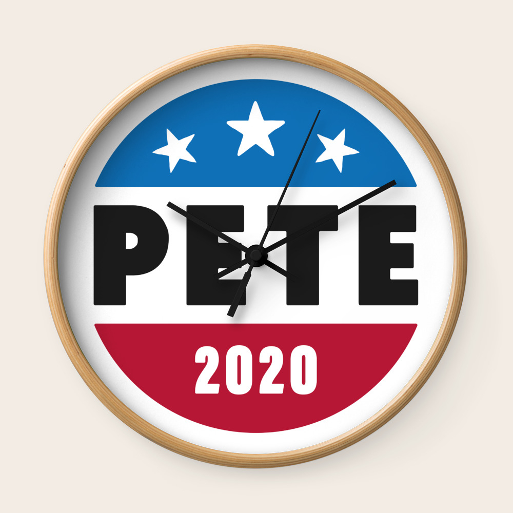 Pete Buttigieg For President Pete 2020 Gift Wall Clock By Tonks1984 Society6