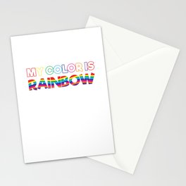 My Color Is Rainbow Stationery Cards