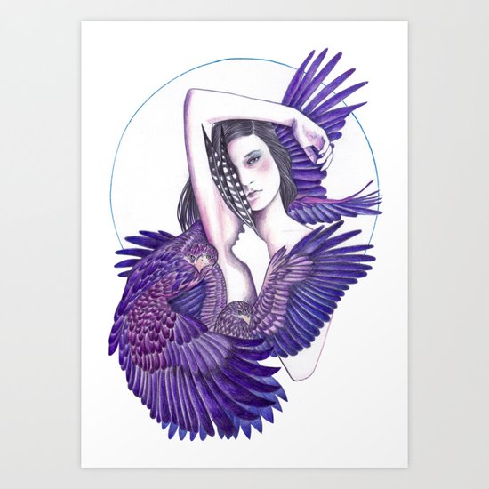 Eagle Woman Art Print