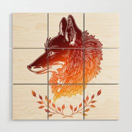 Fire fox Wood Wall Art