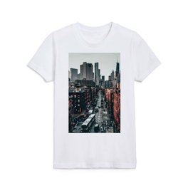 New York City skyline and Chinatown neighborhood in Manhattan Kids T Shirt