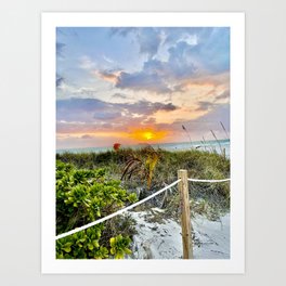 Sunset Miami Art Print
