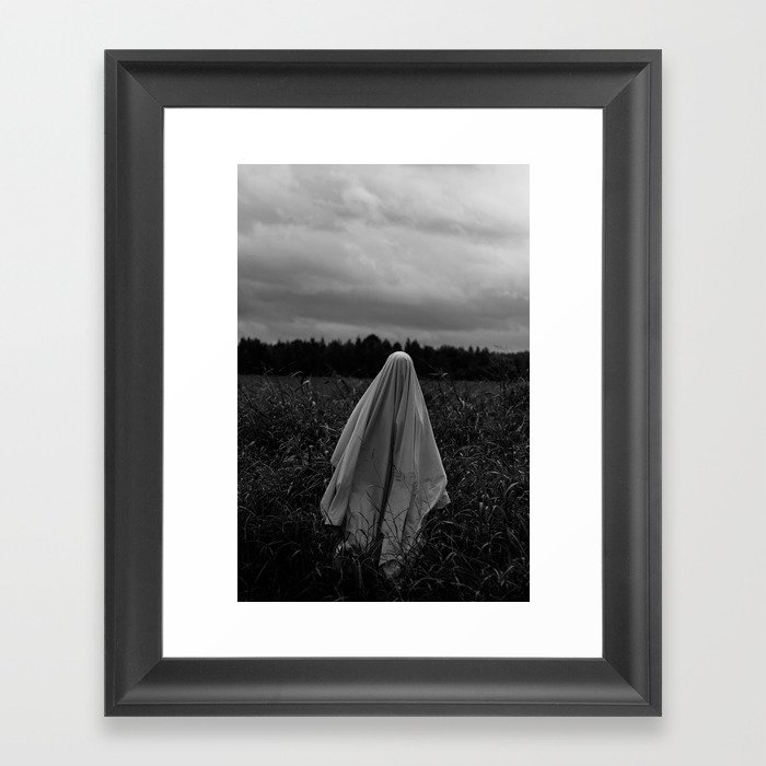 Ghost in the Field - Tall Framed Art Print