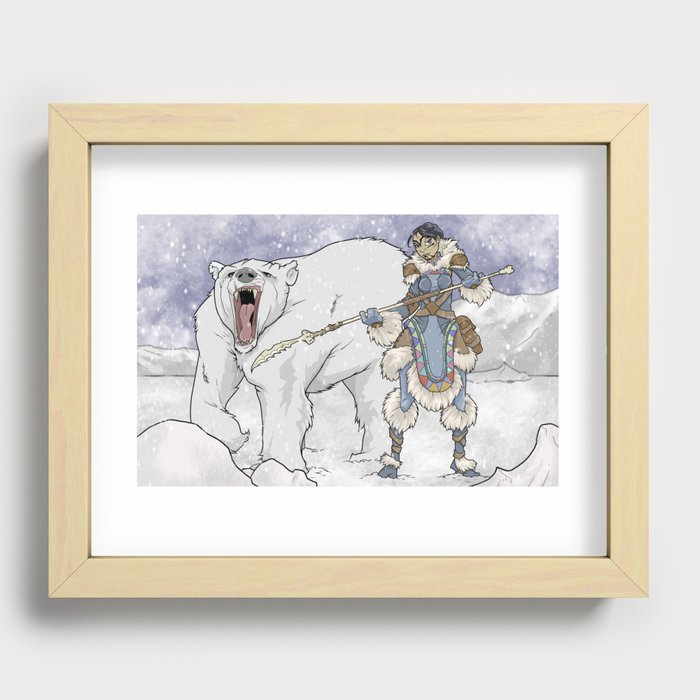 Inuit Warrior  Recessed Framed Print