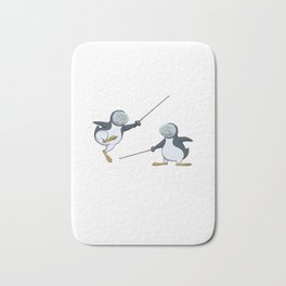 Fencing penguins Bath Mat | Sword, Drawing, Sabre, Penguin, Fencing 