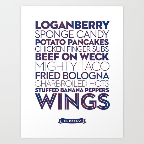 Buffalo — Delicious City Prints Art Print