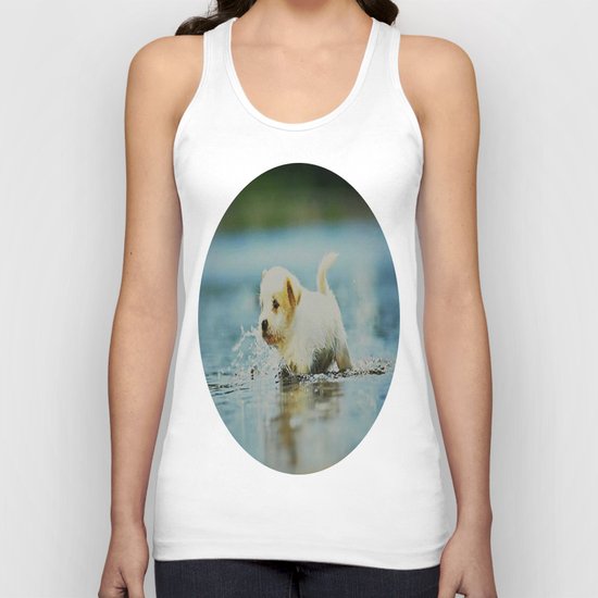 Splish - Splash, puddles are fun Unisex Tank Top
