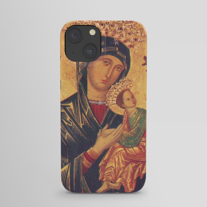 Mother of Perpetual Help by Yuriy Hrechyn Prayer Card iPhone Case