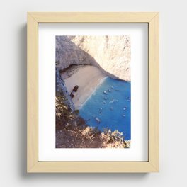 Shipwreck Beach Zakynthos Recessed Framed Print