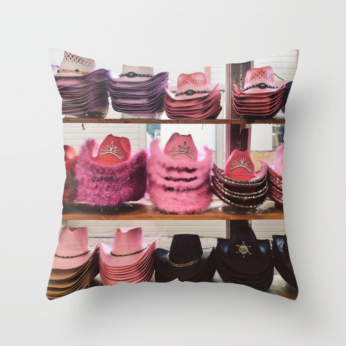 Cowgirl Hats 3 Throw Pillow