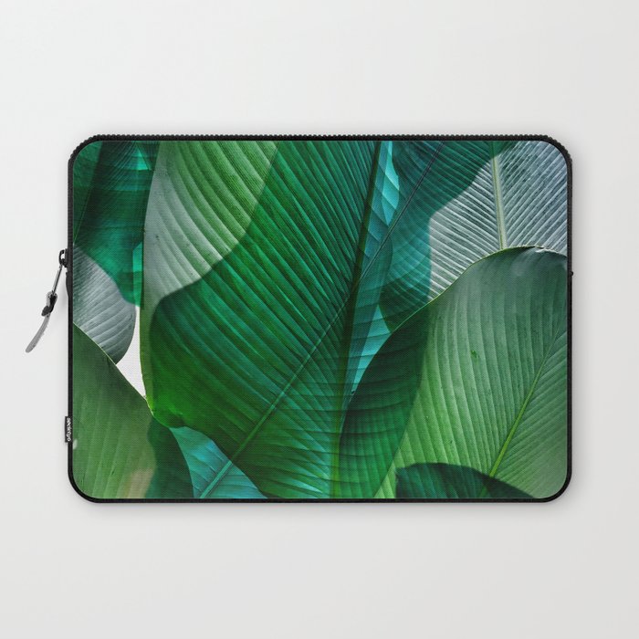 Palm leaf jungle Bali banana palm frond greens Laptop Sleeve