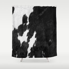 Black and White Faux Animal Fur (xii 2021) Shower Curtain