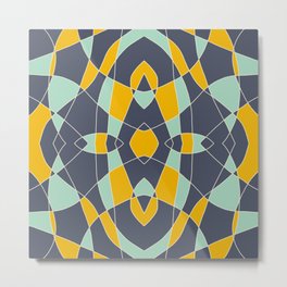 Abstrace Retro Colored Mandala Metal Print | Grey, Mandala, Graphicdesign, Churchwindow, Decor, Shape, Colorful, Timeless, Multicolor, Papillon 