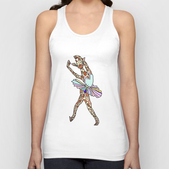 Giraffe Ballerina Tutu Unisex Tank Top