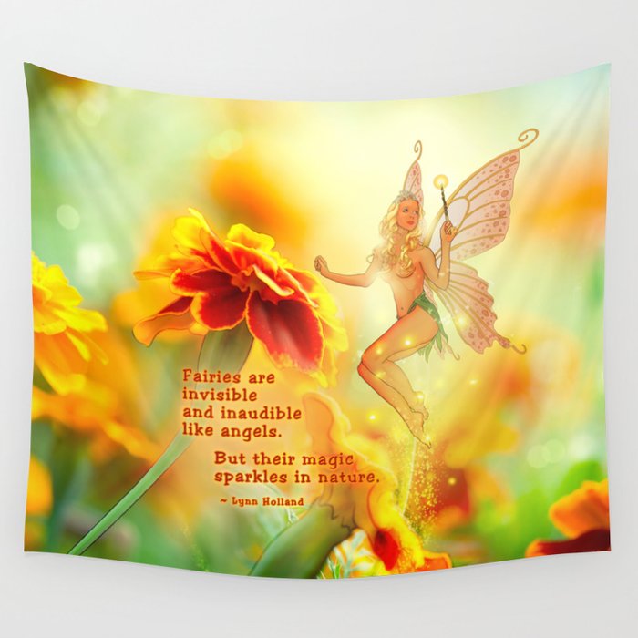 Flower Fairy Wall Tapestry