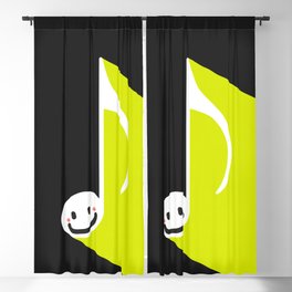 Happy smile vintage musical note 4 Blackout Curtain