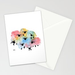 Flock of Many Colors Stationery Card
