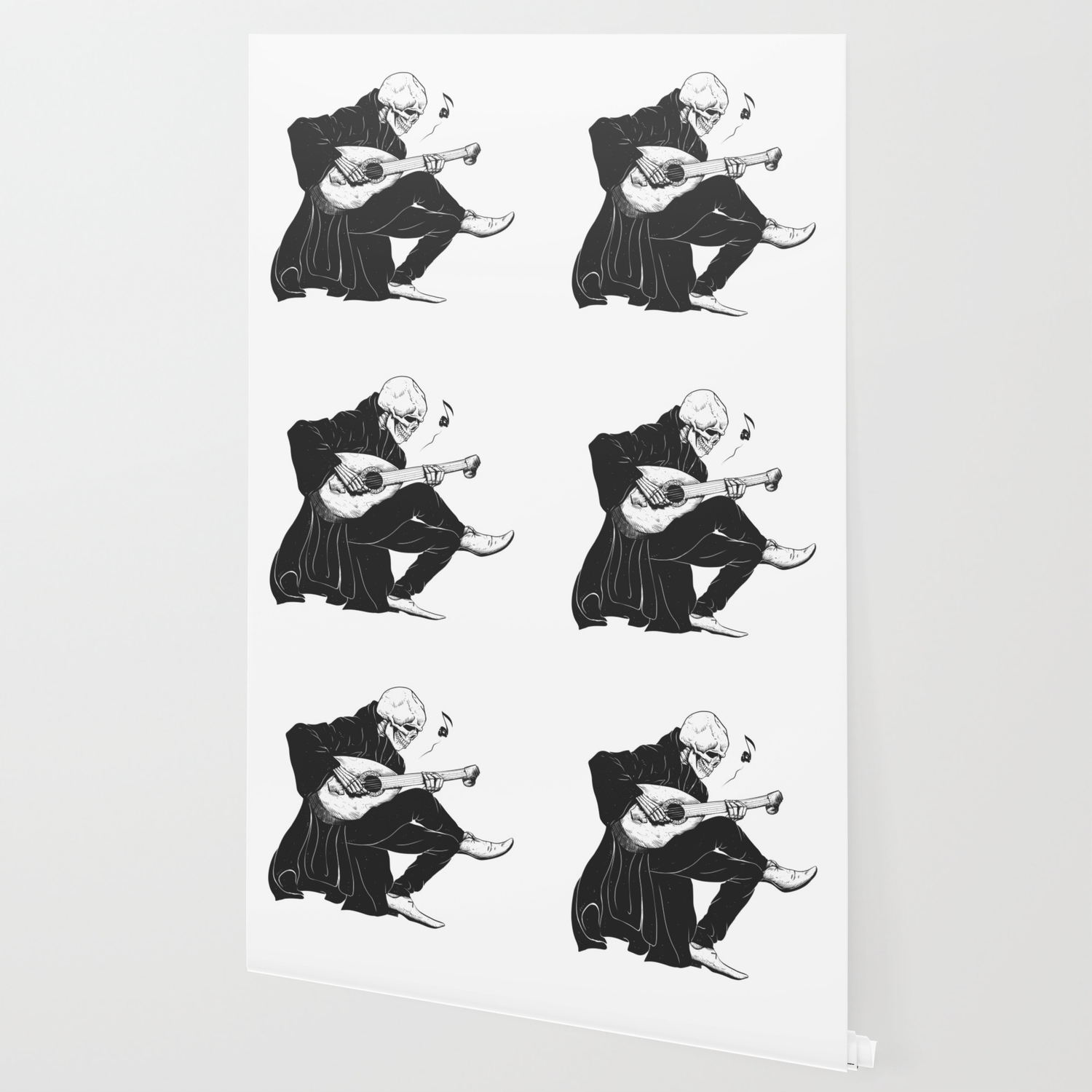 Minstrel Playing Guitar Grim Reaper Musician Cartoon Gothic Skull Medieval Skeleton Death Poet Illus Wallpaper By Marios Society6 The best selection of royalty free musician cartoon vector art, graphics and stock illustrations. society6