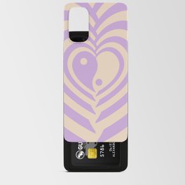 Lilac 70s Yin Yang Psychedelic Hearts Pattern (xii 2021) Android Card Case