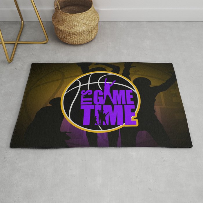 It's Game Time - Purple & Gold Rug