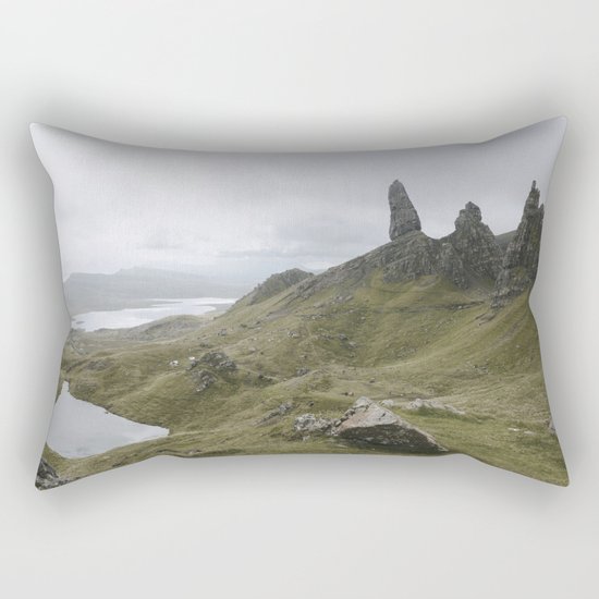 The Old Man of Storr - Landscape Photography Rectangular Pillow