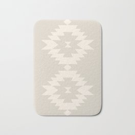 Southwestern Minimalism - White Sand Bath Mat | Natural, Desert, Shapes, Vintage, Nature, Minimal, Simple, Western, Calm, Minimalist 
