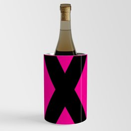 letter X (Black & Magenta) Wine Chiller