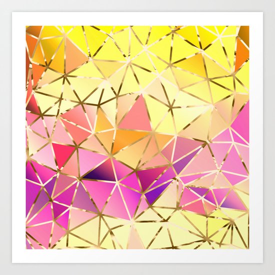 Rainbow Geometric pattern #5 Art Print