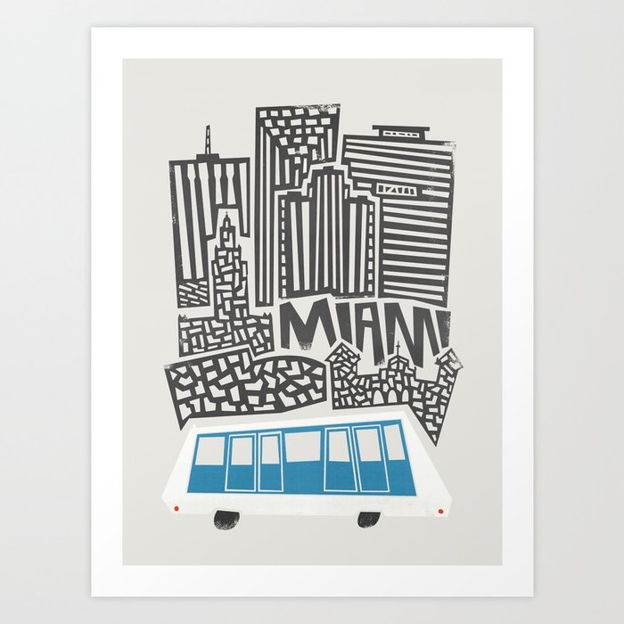 Miami Cityscape Art Print