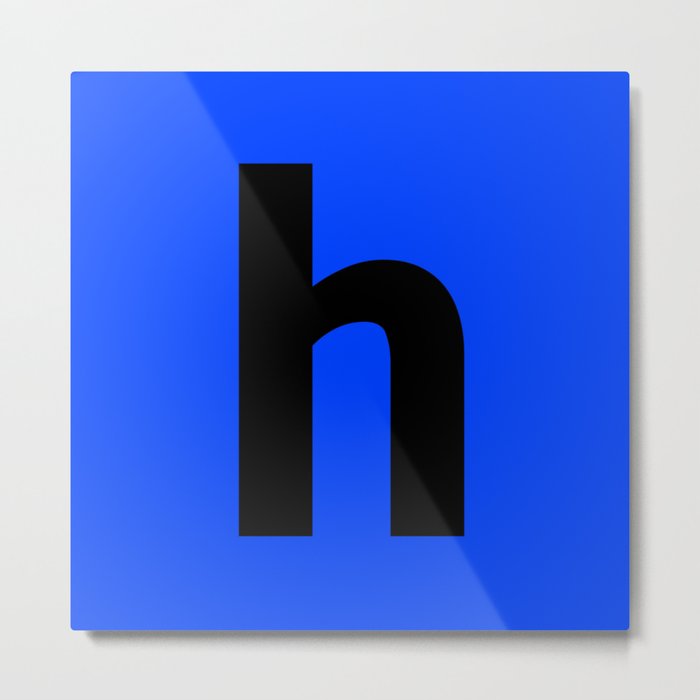 letter H (Black & Blue) Metal Print