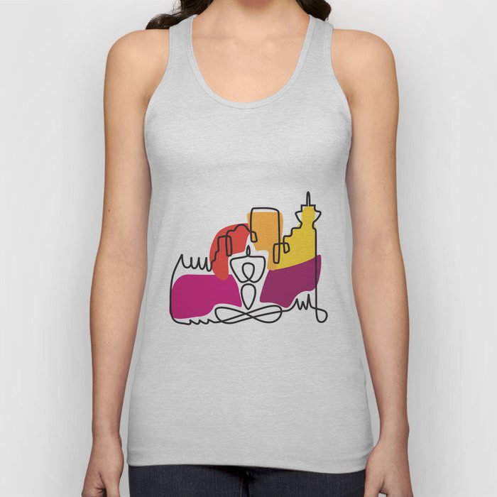 Yoga graphic tank tops on sale