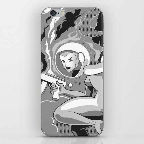 Space Girl with a Gun iPhone & iPod Skin