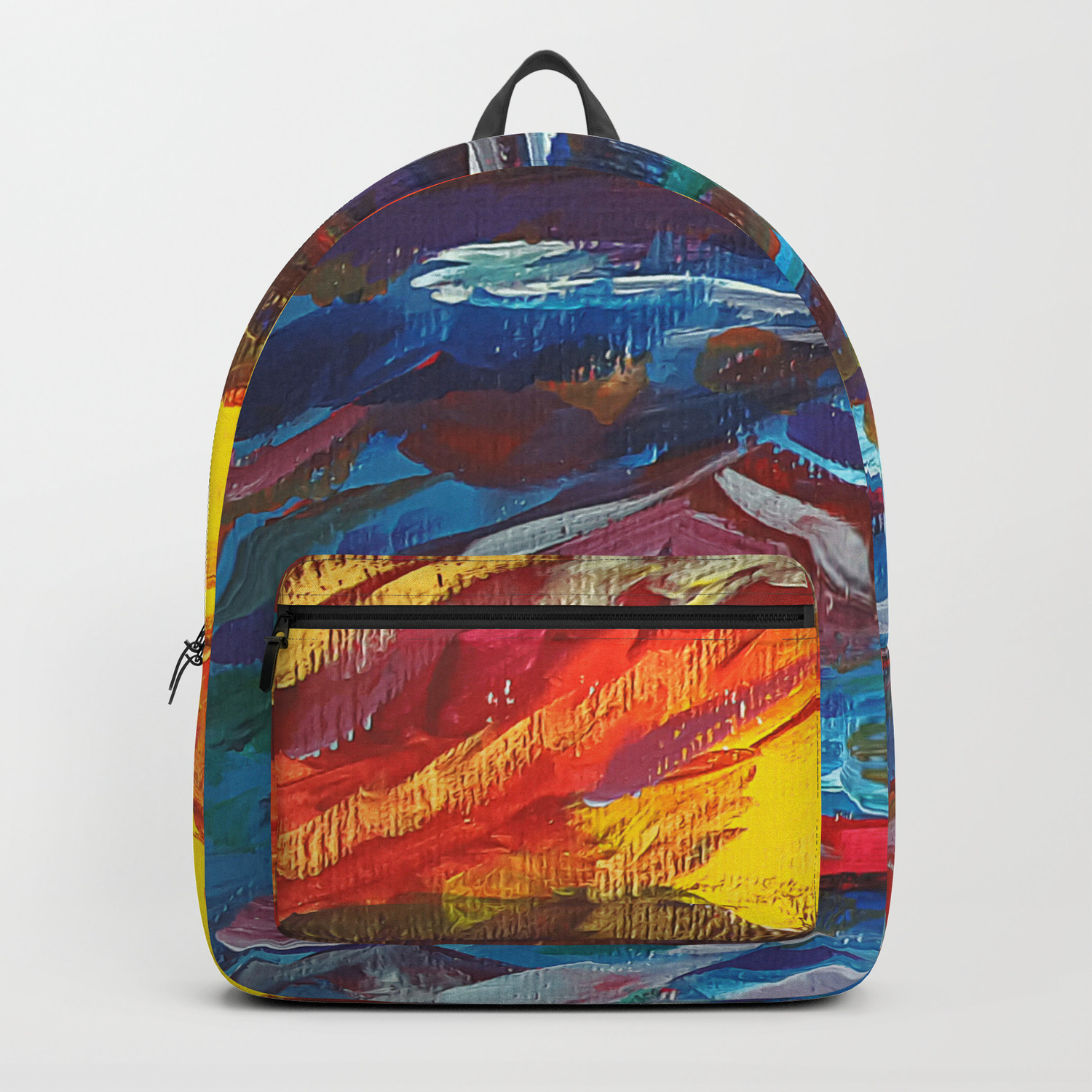 Sailboat At Ocean Acrylic Painting Backpack By Magicartinside