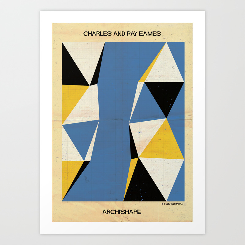shape and Ray Eames Print by federico | Society6