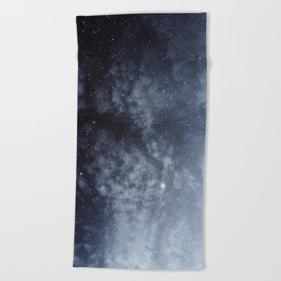 Blue veiled moon Beach Towel